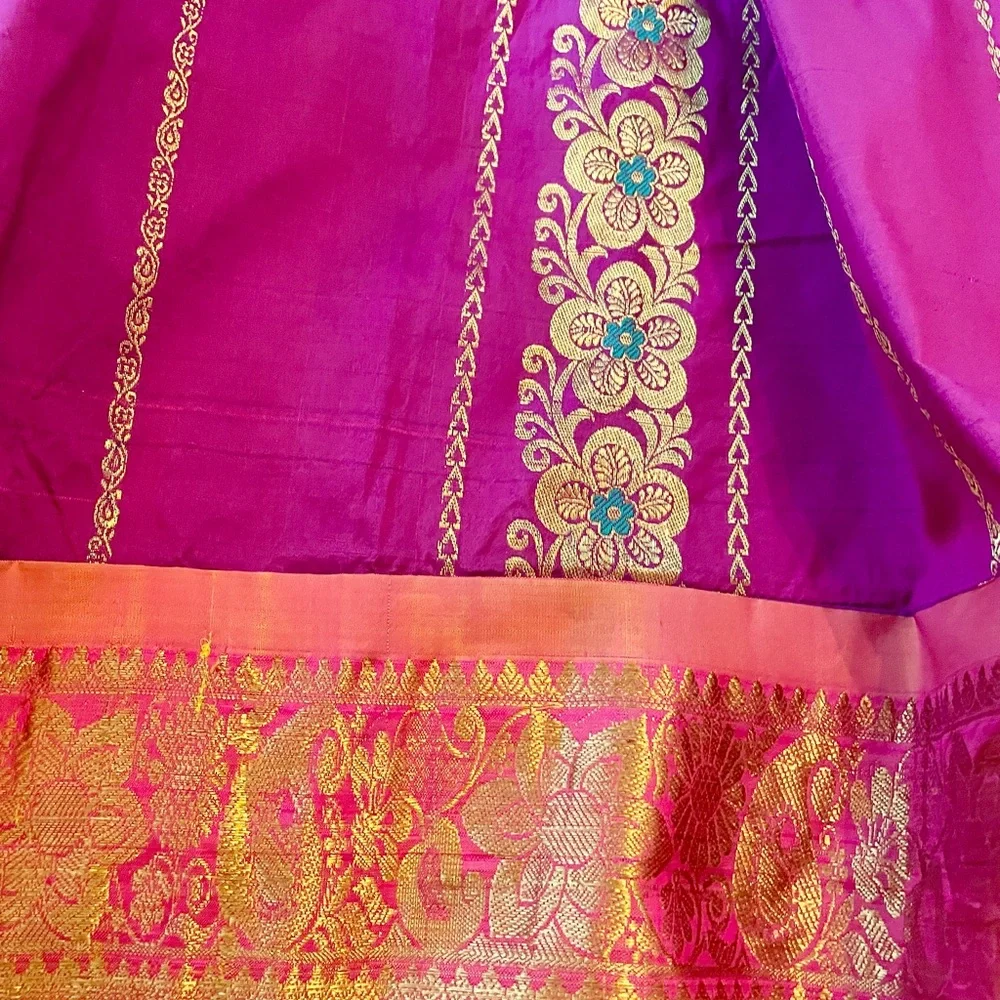 Kids kancheevaram silk traditional outfit